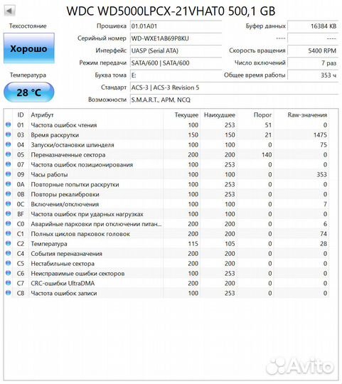 NEW HDD Western Digital Blue 500гб 2.5