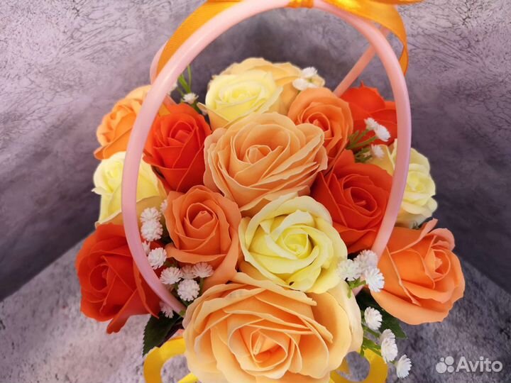 Букет роз в сумочке