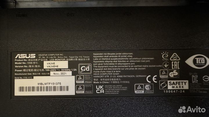 Монитор Asus 24 дюйма в идеальном состоянии