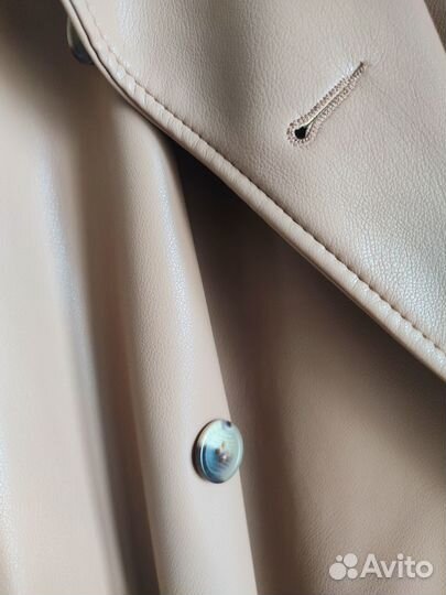 Плащ тренч кожаный женский новый