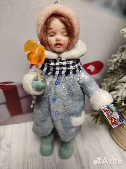 Ватные елочные игрушки