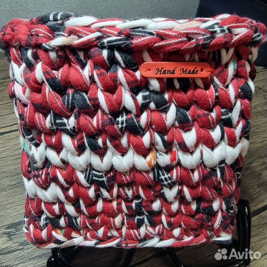 Корзинка из трикотажной пряжи