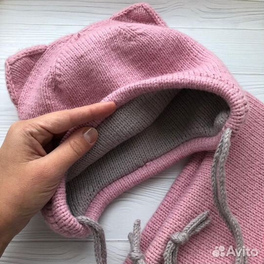 Комплект шапка и снуд для девочки