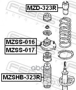 Опора амортизационной стойки зад лев mzss01