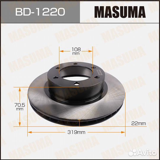 Диск тормозной Masuma BD-1220
