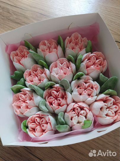 Зефирные тюльпаны в коробочках