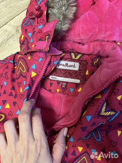 Продам зимний комбинезон на девочку 80см