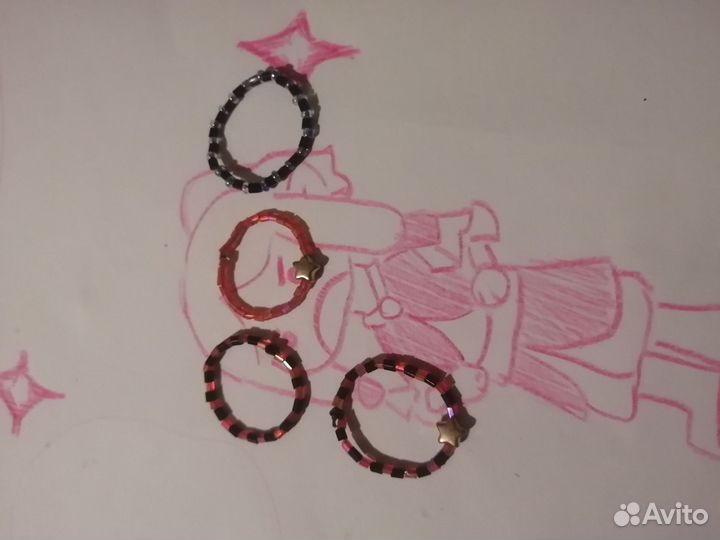 Кольца с стеклярусом