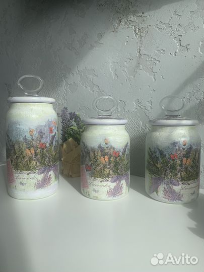 Банки для сыпучих продуктов стекло