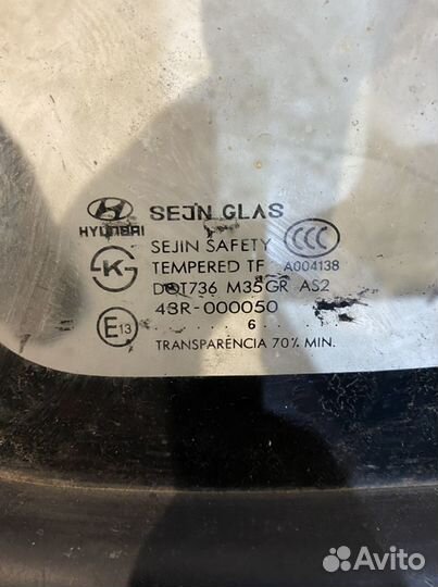 Hyundai Tucson 1 заднее правое стекло