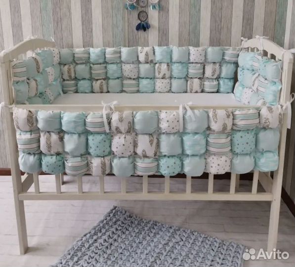 Бортики для новорожденных бомбон в кроватку