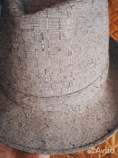 Шляпа мужская осень/весна, белая продана