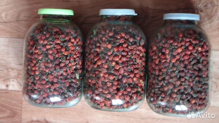 Сушеные грибы и шиповник