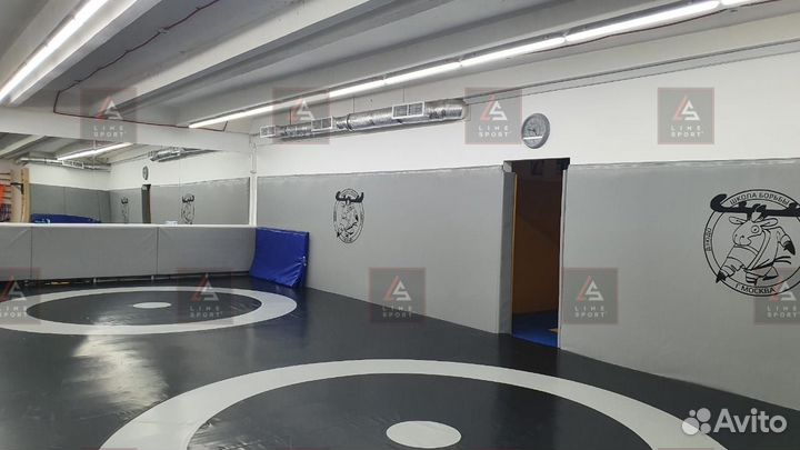 Борцовский ковер 10х10 двухцветный карманы