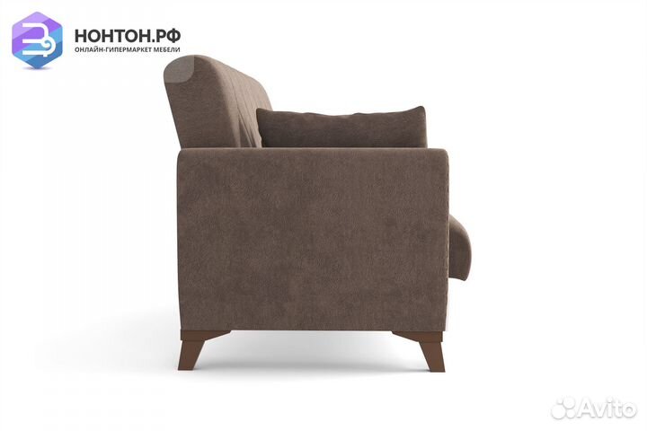 Диван книжка Эдвин 3-х местный коричневый