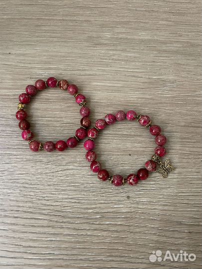 Набор браслетов из натурального камня варисцита