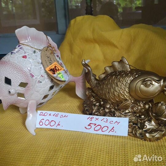Рыбки статуэтки, тарелки