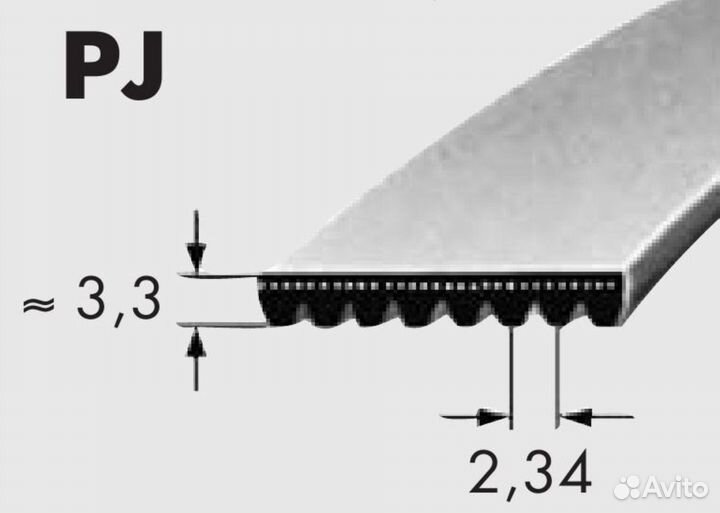 Ремень поликлиновый 840 J8 (8PJ840) (Могилев де