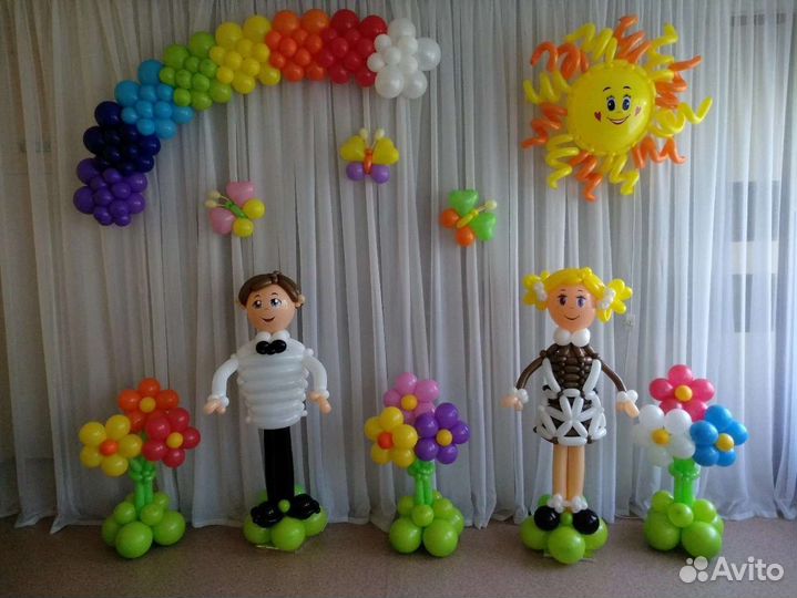 Воздушные шары на выпускной в детском саду