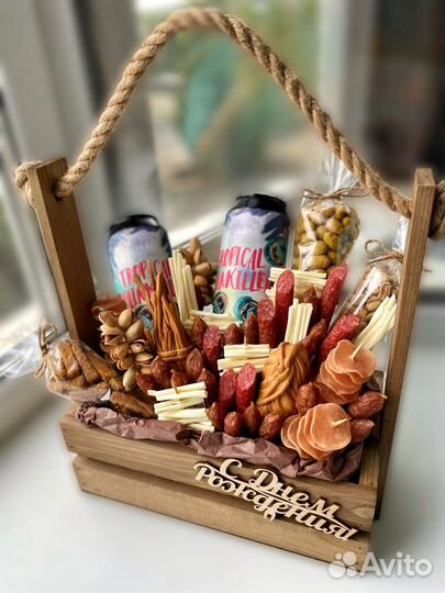 Мужские букеты / мясные букеты / съедобные подарки