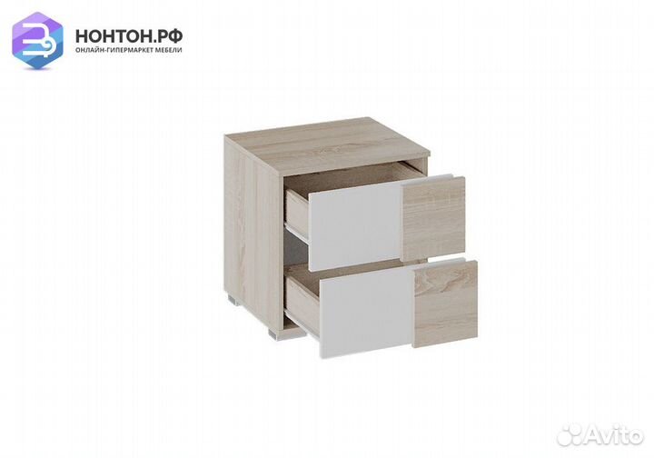 Тумба прикроватная Валери дуб сонома / белый ясень
