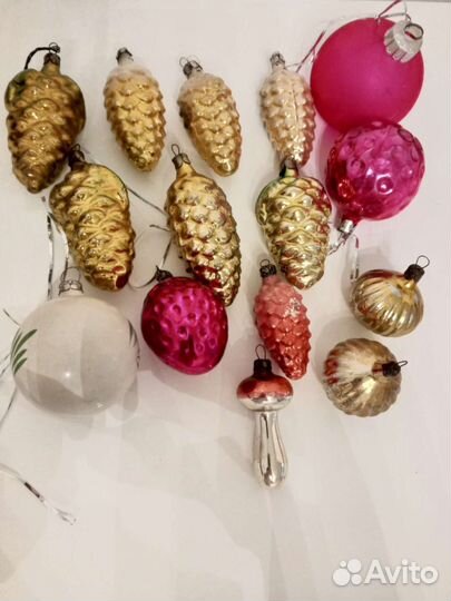 Елочные игрушки стекло СССР