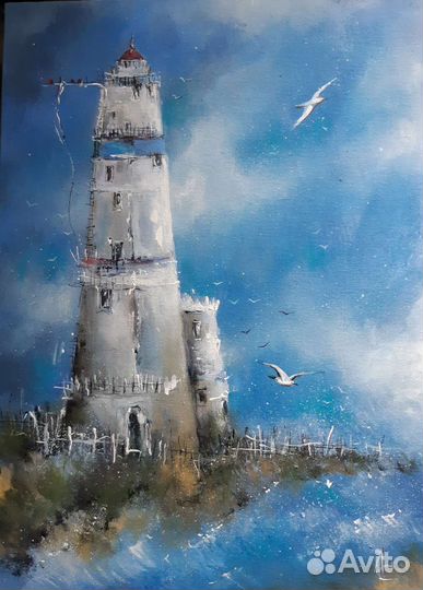 Картина маслом Маяк