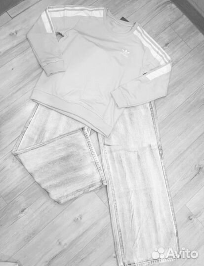 Джинсы широкие палаццо