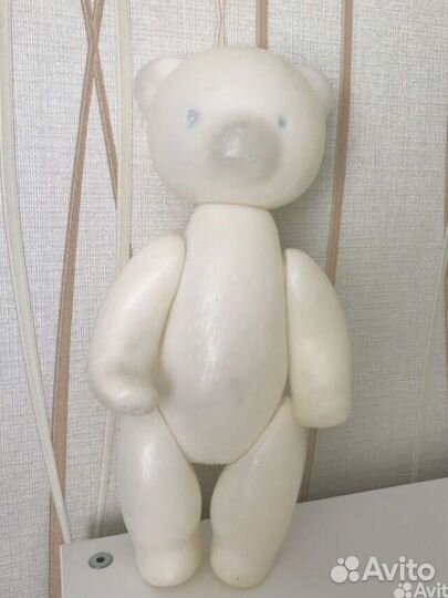 Игрушка белый мишка СССР