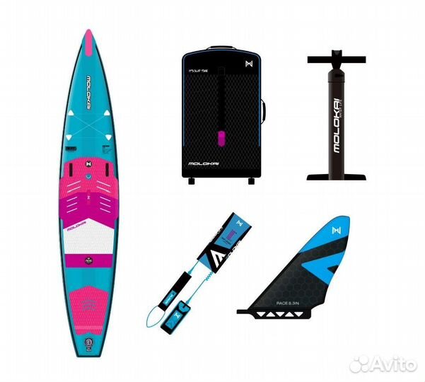 SUP доска Molokai hero AIR race 12’6 X 27 RDS