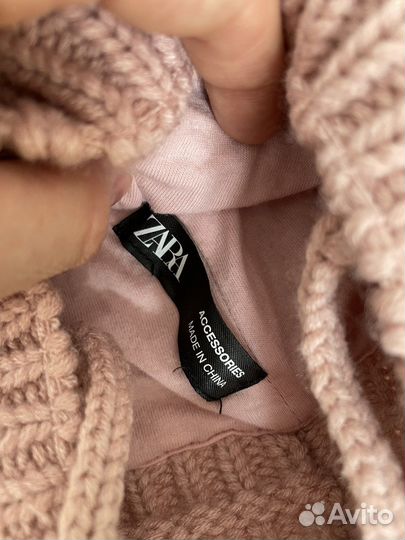 Комплект шапка варежки