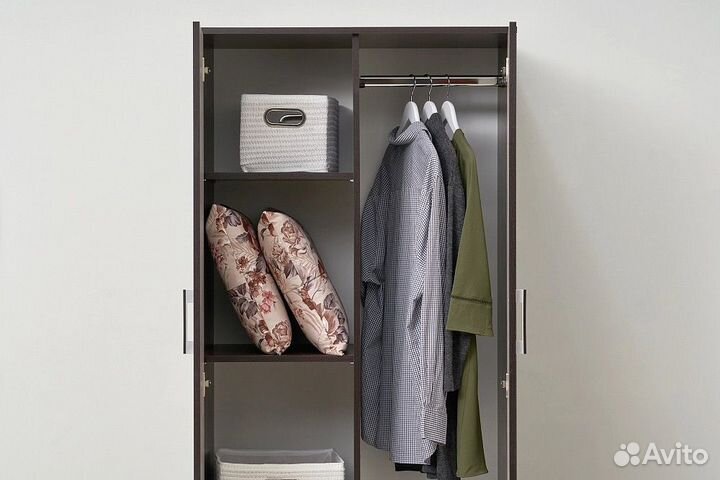 Шкаф 2х ств комбинированный дуэт венге/лоредо