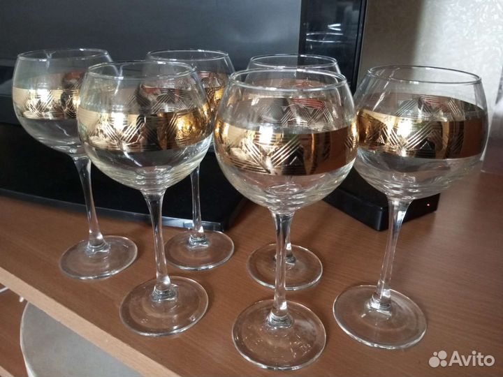 Фужеры стеклянные новые