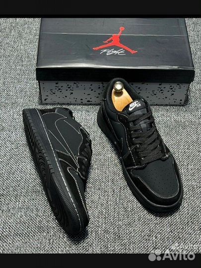 Кроссовки Travis Scott x Air Jordan 1 Low Black Ph