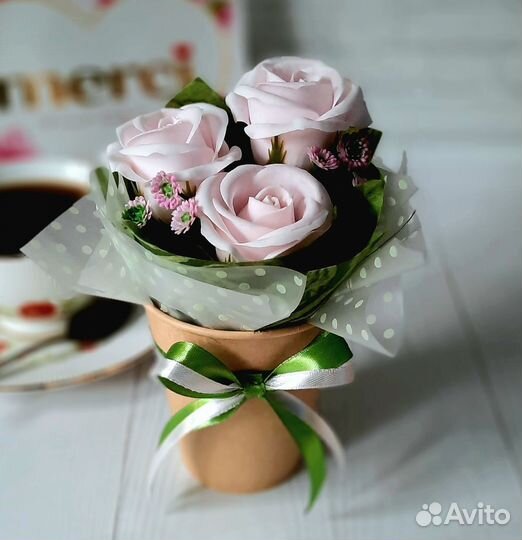 Букет из мыльных цветов