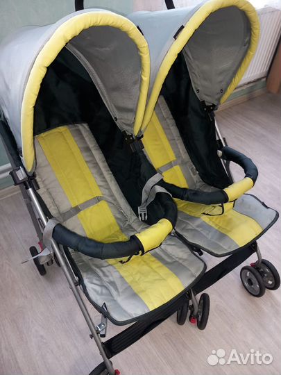 Детская коляска трость для двойни