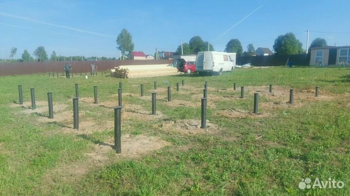 Винтовые сваи + монтаж