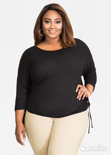 Топ с длинным рукавом, США, размер 64-66