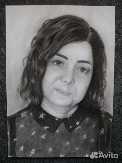 Портрет по фото карандашом / подарки