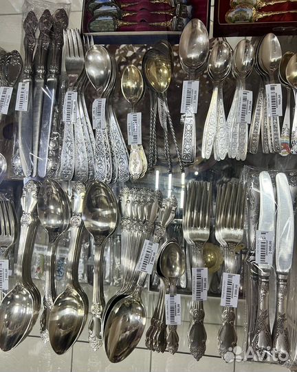 Мельхиор. Набор ножей, вилок, ложек