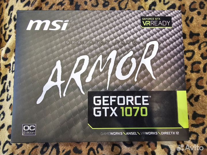 Видеокарта Msi GTX 1070 8Gb Armor