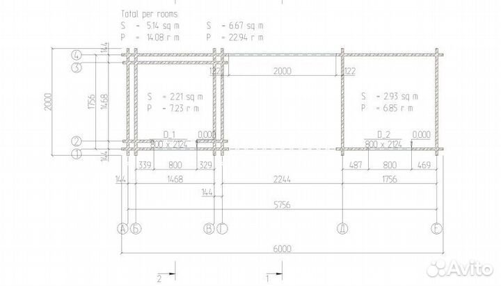 Хоз блок 6х2