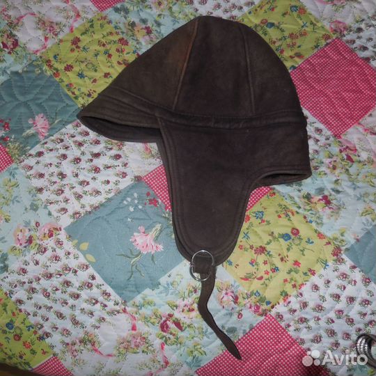 Шапка ушанка,натуральная кожа и мех