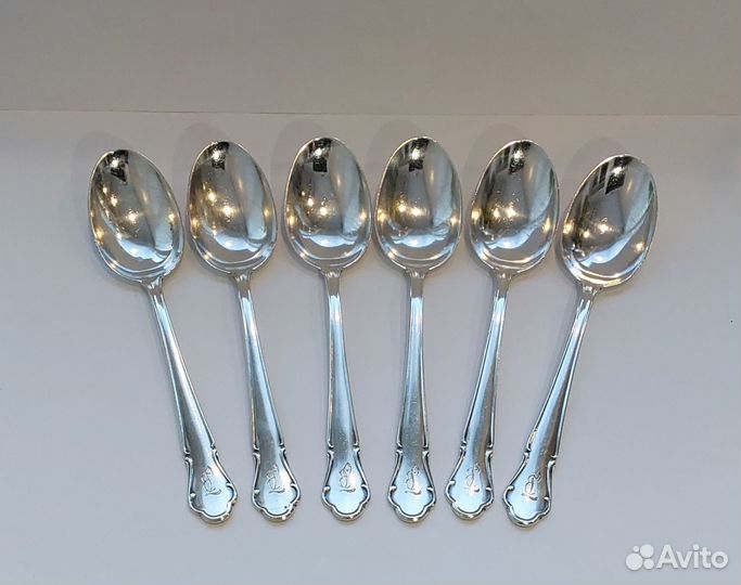 Антикварные серебряные чайные ложки серебро
