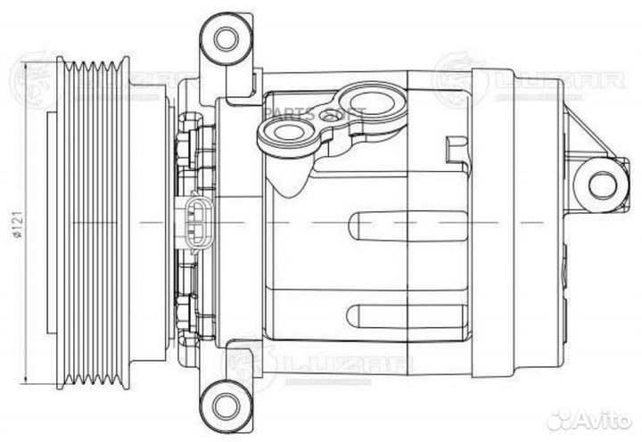Компрессор кондиционера Chevrolet Captiva (06) /Op