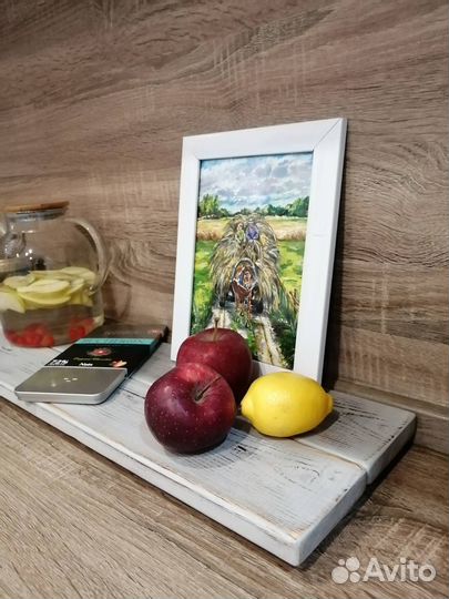 Поднос деревянный узкий