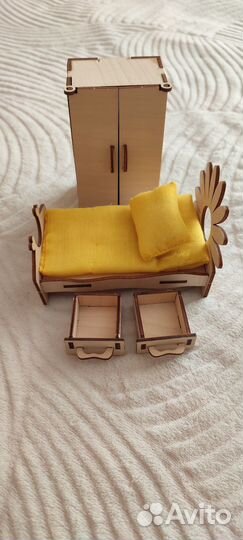 Игровой набор,спальня. Кроватка для кукол