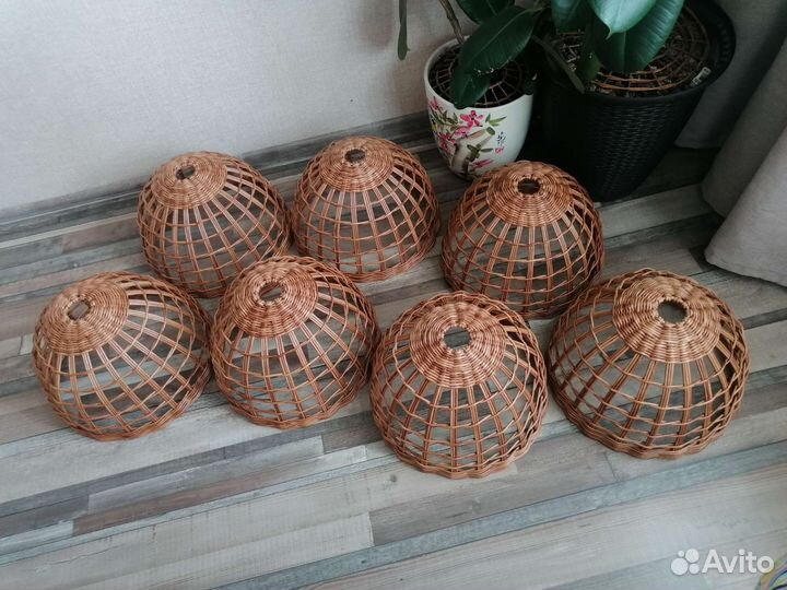 Абажур плетеный из лозы