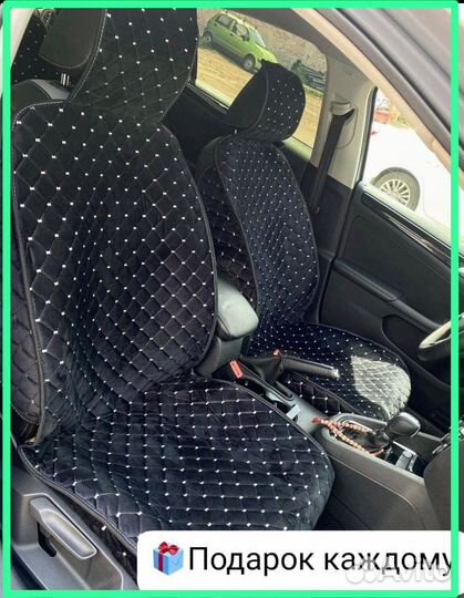 Накидки Авточехлы Велюровые Силикон Комплект