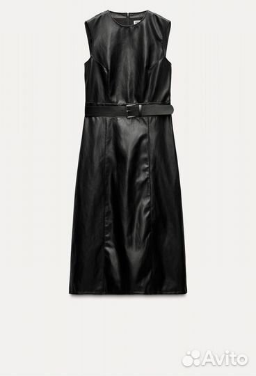 Платье экокожа